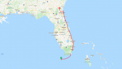 US Jacksonville to Key West Bike Route GPS