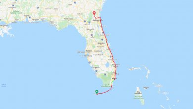 US Jacksonville to Key West Bike Route GPS