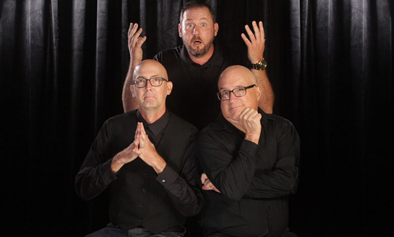 Fringe Theater opens its 2023-24 season with ART at the Key West Armory. Starring Thom Massat, Trey Forsyth, and Tim Dahms. Photo Credit: Fringe Theater