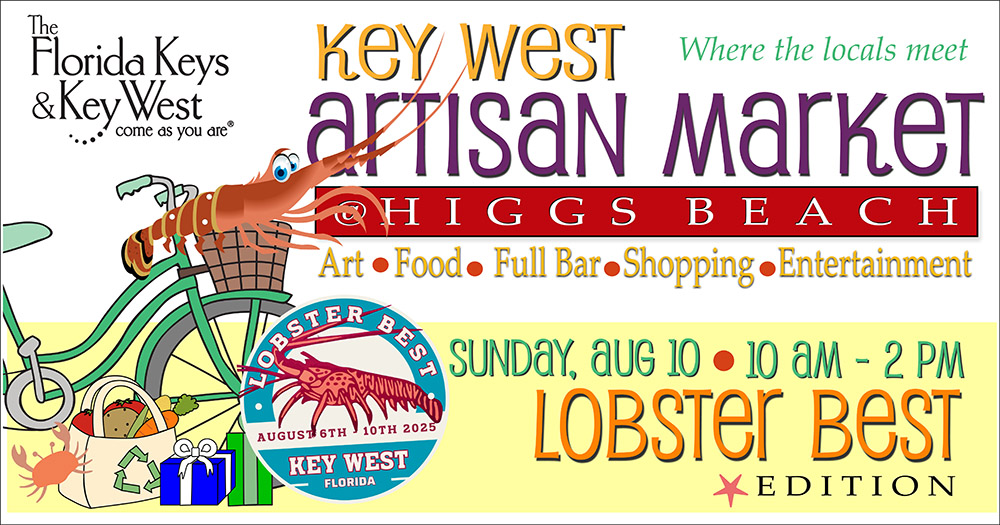 Lobster Season Launches with Key West Artisan Market: Lobster Best Edition, August 10